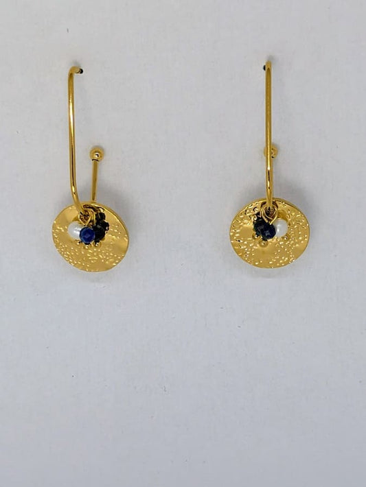 boucles d'oreilles en acier inoxydable doré pour femme tendance